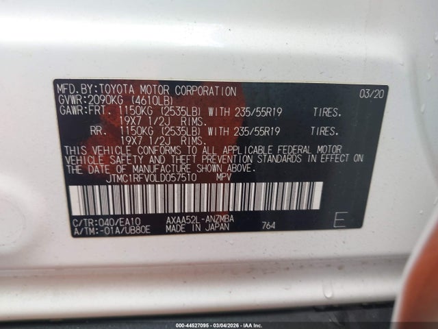 2020 TOYOTA RAV4 JTMC1RFV0LD057510 Photo 8
