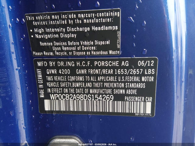 2013 PORSCHE 911 WP0CB2A98DS154269 Photo 8