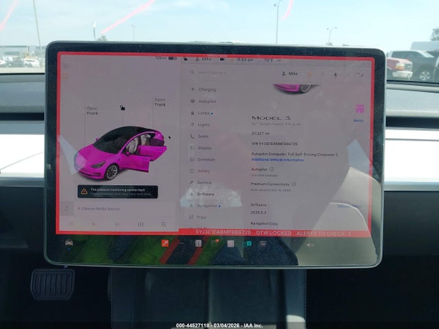 Aukcja sprzedaży 2021 Tesla Model 3 Standard Range Plus Rear-wheel Drive, vin: 5YJ3E1EA6MF989726, numer aukcji: 44527118