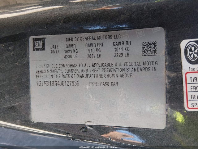 Chevrolet Camaro 1lt 2018 1G1FB1RS4J0127536 Image 9