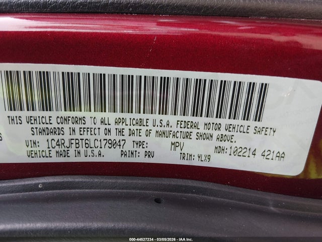 2020 JEEP GRAND CHEROKEE 1C4RJFBT6LC179047 Photo 8