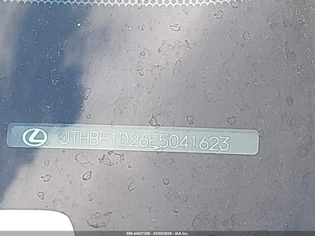 Продажа на аукционе авто 2014 Lexus Is 250, vin: JTHBF1D26E5041623, номер лота: 44527286