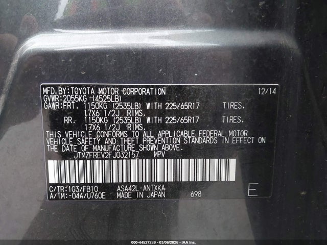 2015 TOYOTA RAV4 JTMZFREV2FJ032157 Photo 8