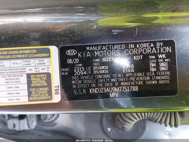 2021 KIA SOUL KNDJ23AU9M7751788 Photo 8