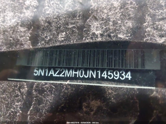 5N1AZ2MH0JN145934 Nissan Murano Platinum
