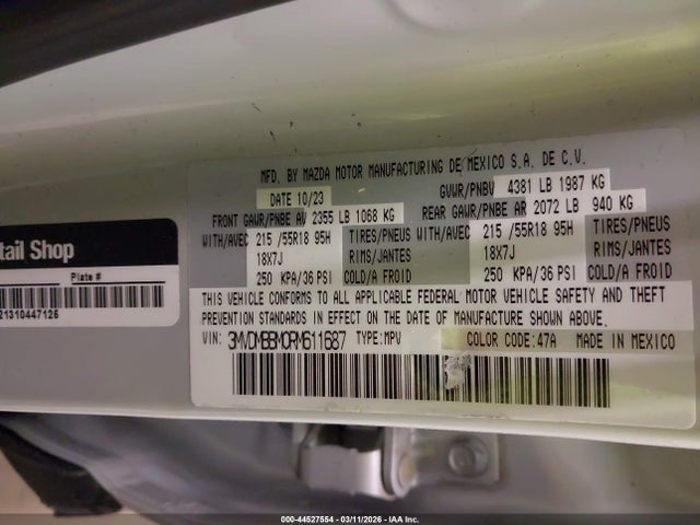 Aukcja sprzedaży 2024 Mazda Cx-30 2.5 S Select Sport, vin: 3MVDMBBM0RM611687, numer aukcji: 44527554