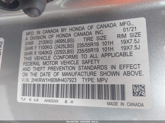 2021 HONDA CR-V 2HKRW1H90MH407923 Photo 8