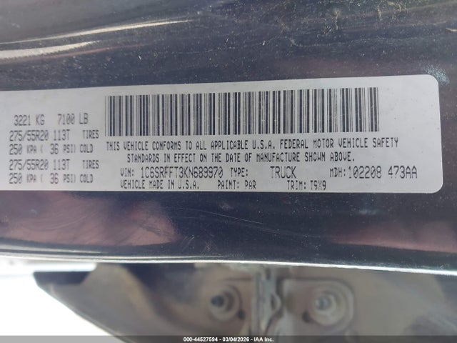 2019 RAM 1500 1C6SRFFT3KN689970 Photo 8