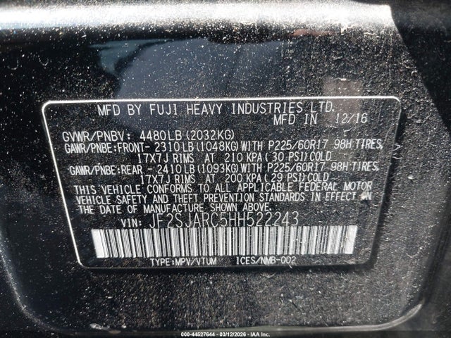 Subaru Forester 2.5i Limited 2017 JF2SJARC5HH522243 Image 9