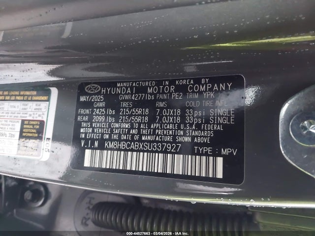 Hyundai Kona Sel 2025 KM8HBCABXSU337927 Image 9