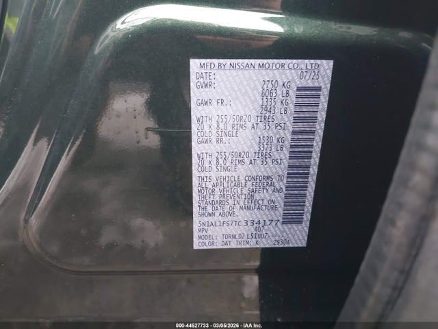 2026 Infiniti Qx60 Luxe Awd მანქანა იყიდება აუქციონზე, vin: 5N1AL1FS7TC334177, აუქციონის ნომერი: 44527733