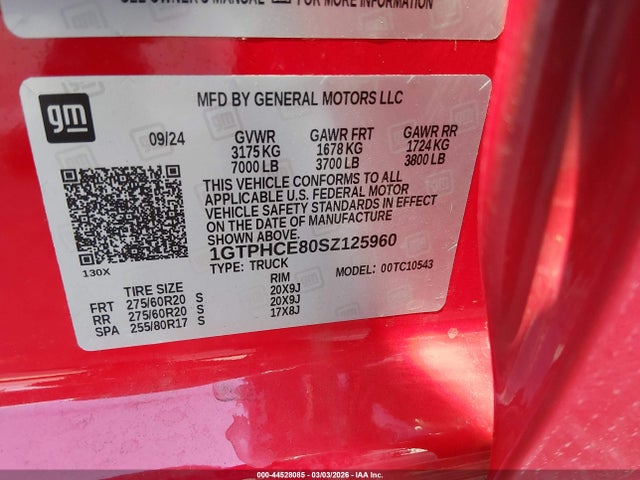 1GTPHCE80SZ125960 GMC Sierra 1500 2wd Short Box Elevation