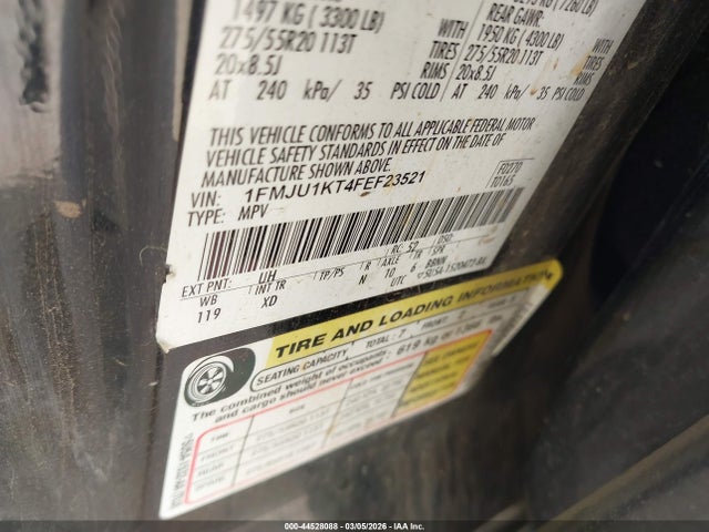 Ford Expedition Limited 2015 1FMJU1KT4FEF23521 Image 9