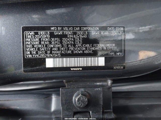 2008 VOLVO XC90 YV4CZ852181479415 Photo 8