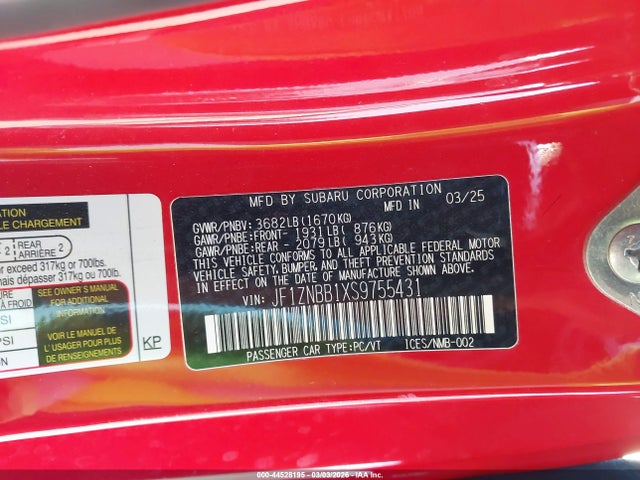 2025 TOYOTA GR86 JF1ZNBB1XS9755431 Photo 8