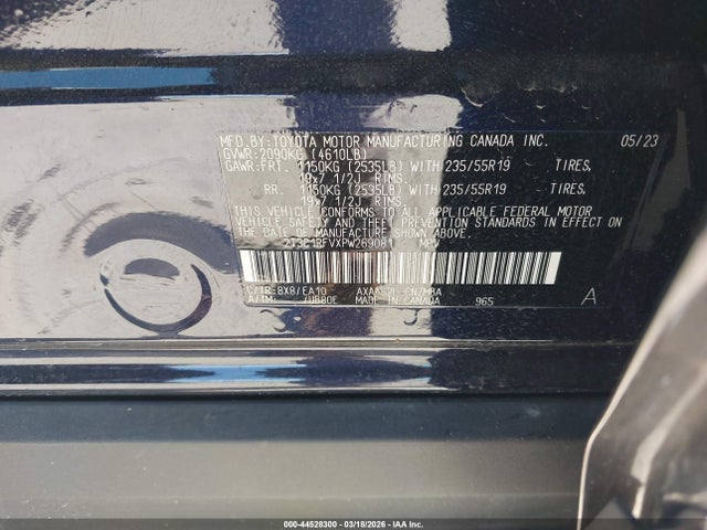 2T3C1RFVXPW269081 Toyota Rav4 Xle Premium