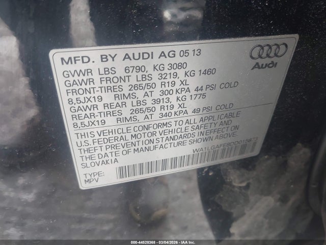2013 AUDI Q7 WA1LGAFE8DD015873 Photo 8
