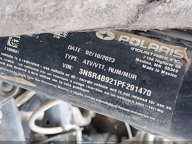 2023 POLARIS RZR 3NSR4B921PF291470 Photo 9