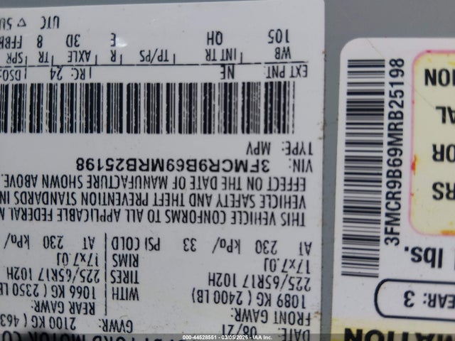 2021 FORD BRONCO SPORT 3FMCR9B69MRB25198 Photo 8