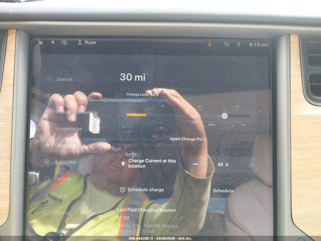 2018 Tesla Model X 100d/75d/p100d მანქანა იყიდება აუქციონზე, vin: 5YJXCAE24JF126967, აუქციონის ნომერი: 44528612