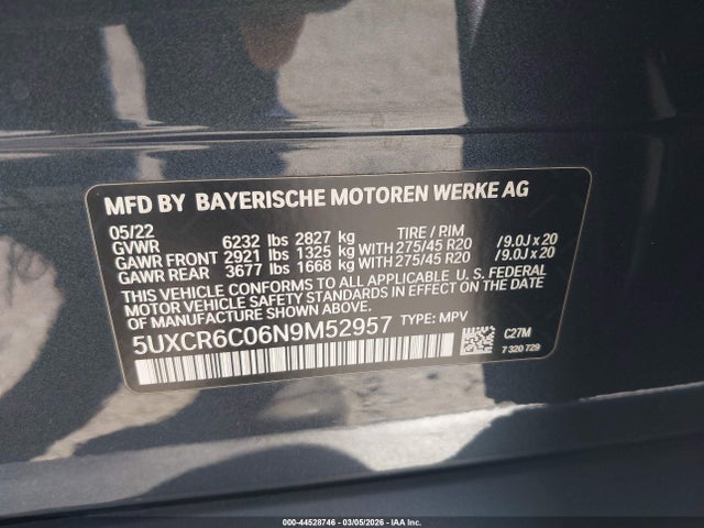 5UXCR6C06N9M52957 BMW X5 Xdrive40i