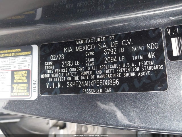 KIA Forte Lxs 2023 3KPF24ADXPE608896 Image 9
