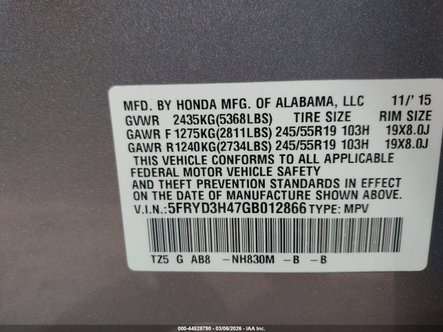 2016 ACURA MDX 5FRYD3H47GB012866 Photo 8