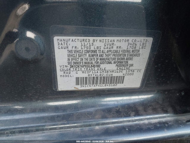 Nissan Versa 1.6 Sv 2016 3N1CN7APXGL845182 Image 9