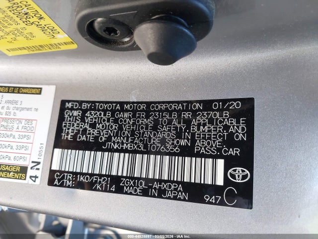 Toyota C-HR LE 2020 JTNKHMBX3L1076356 Image 9