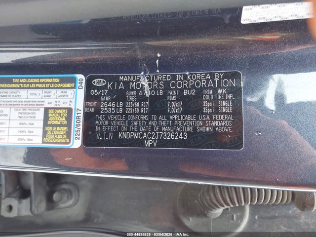 2018 KIA SPORTAGE KNDPMCAC2J7326243 Photo 8