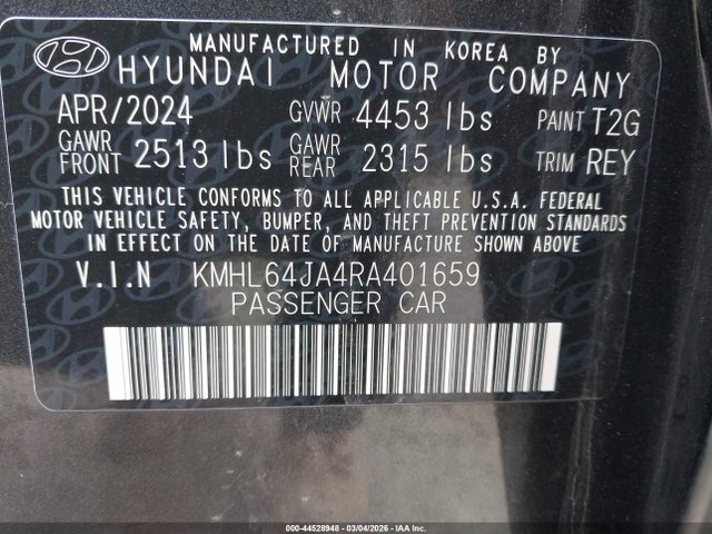 2024 HYUNDAI SONATA KMHL64JA4RA401659 Photo 8