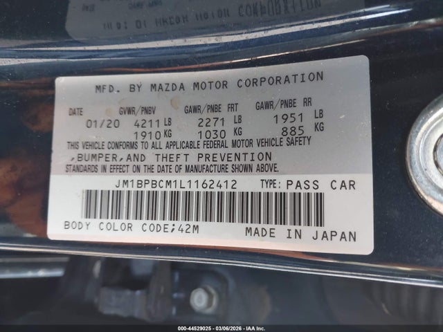 2020 MAZDA MAZDA3 JM1BPBCM1L1162412 Photo 8