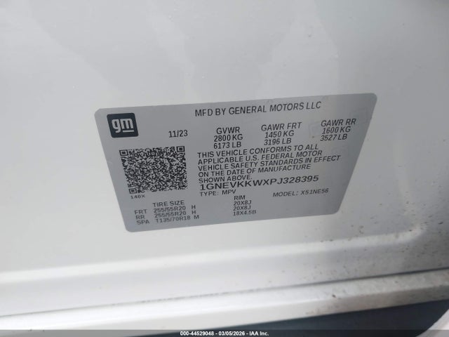 1GNEVKKWXPJ328395 Chevrolet Traverse Awd Premier