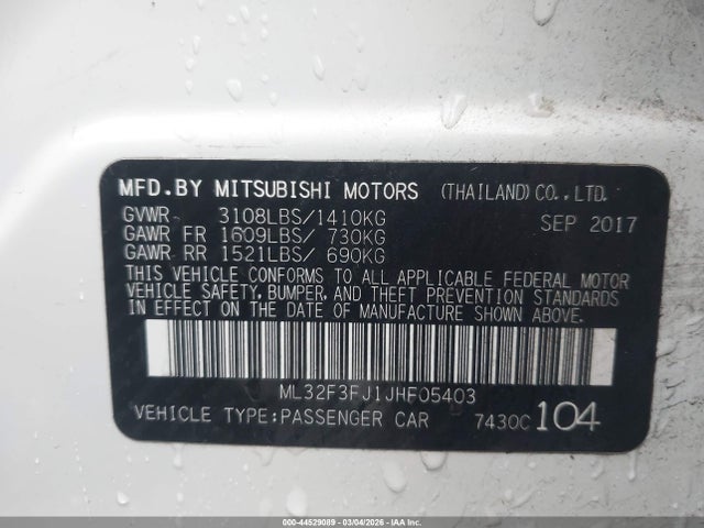 2018 MITSUBISHI MIRAGE G4 ML32F3FJ1JHF05403 Photo 8