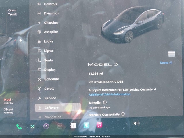 Продаж на аукціоні авто 2024 Tesla Model 3 Long Range Dual Motor All-wheel Drive/rear-wheel Drive, vin: 5YJ3E1EA4RF721068, номер лоту: 44529097