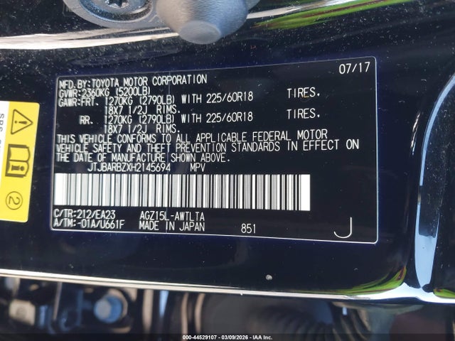 JTJBARBZXH2145694 Lexus NX 200T