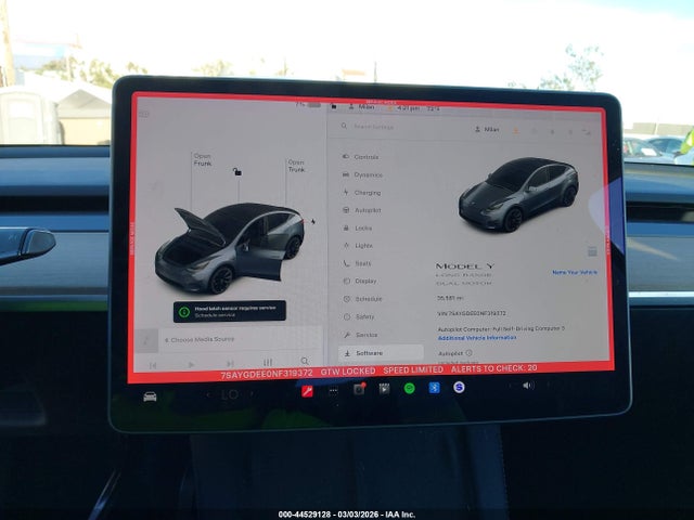 2022 TESLA MODEL Y 7SAYGDEE0NF319372 Photo 6