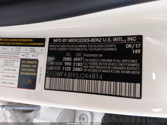 2018 MERCEDES-BENZ C 300 55SWF4JB9JU244814 Photo 8