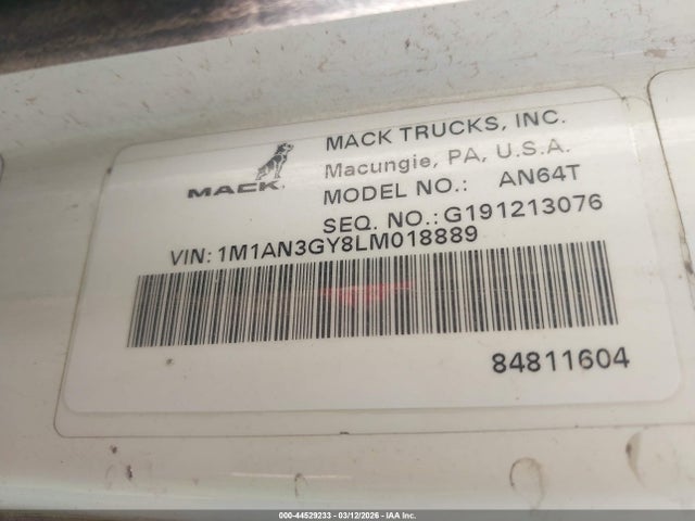1M1AN3GY8LM018889 Mack Anthem