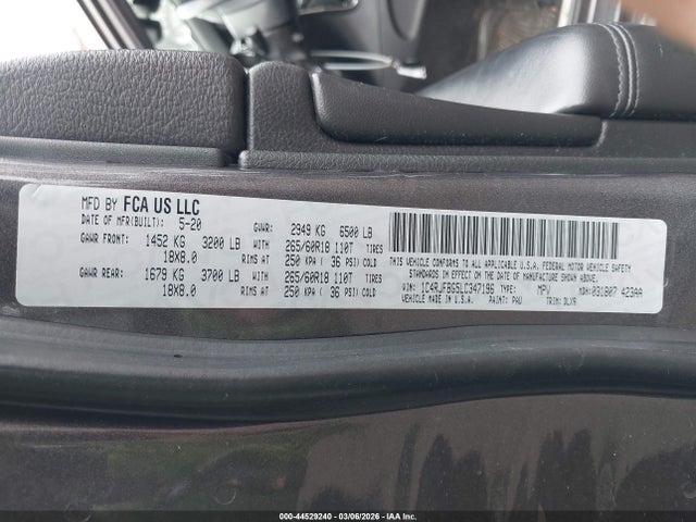 Aukcja sprzedaży 2020 Jeep Grand Cherokee Limited 4x4, vin: 1C4RJFBG5LC347196, numer aukcji: 44529240