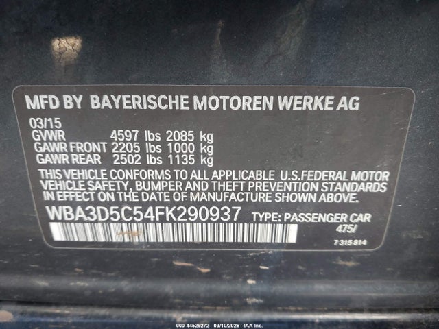 2015 BMW 328D WBA3D5C54FK290937 Photo 8