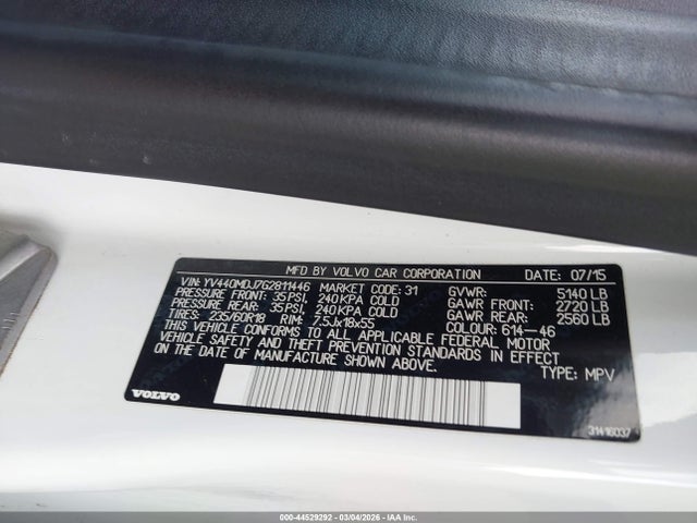 2016 VOLVO XC60 YV440MDJ7G2811446 Photo 8