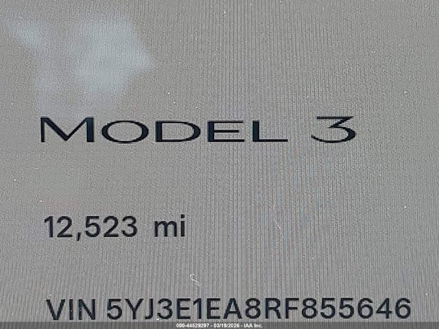 Aukcja sprzedaży 2024 Tesla Model 3 Long Range Dual Motor All-wheel Drive/rear-wheel Drive, vin: 5YJ3E1EA8RF855646, numer aukcji: 44529297
