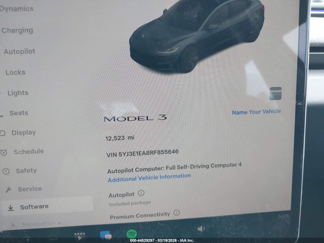 Aukcja sprzedaży 2024 Tesla Model 3 Long Range Dual Motor All-wheel Drive/rear-wheel Drive, vin: 5YJ3E1EA8RF855646, numer aukcji: 44529297