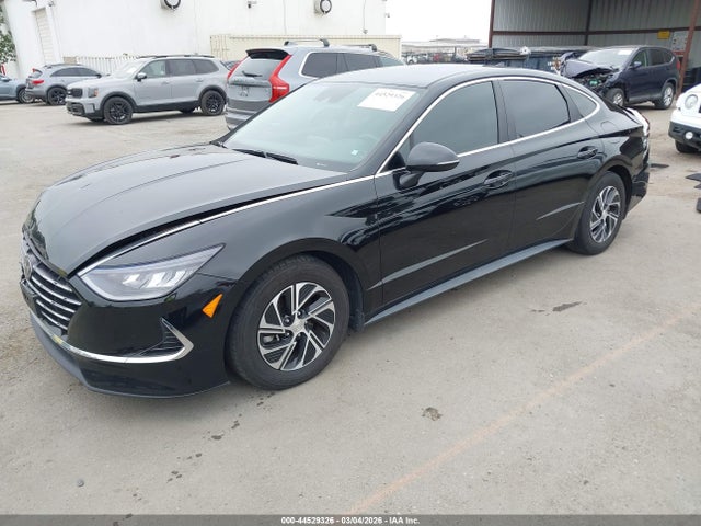 KMHL24JJ1NA037075 Hyundai Sonata Hybrid Blue