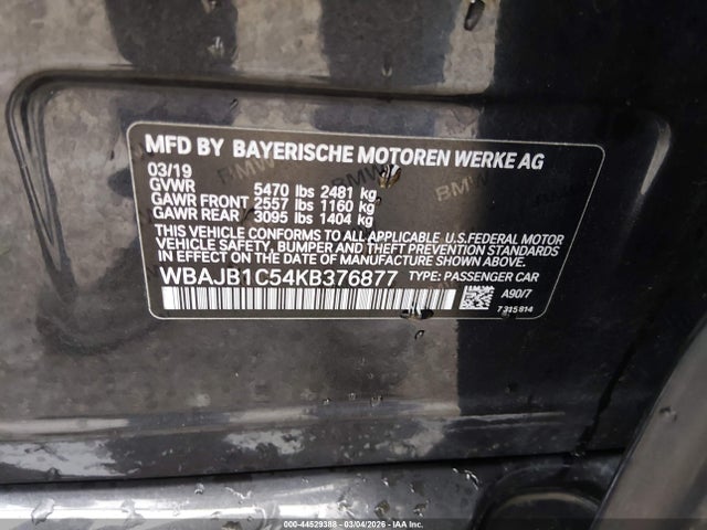 2019 BMW 530E WBAJB1C54KB376877 Photo 8