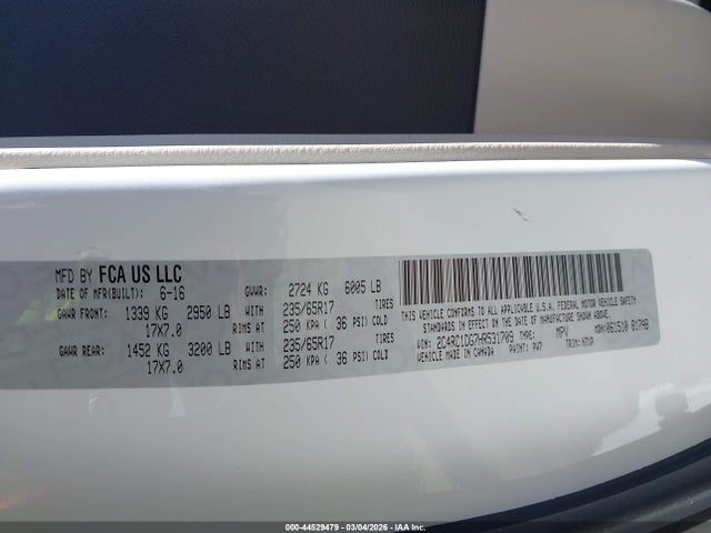 Chrysler Pacifica Touring 2017 2C4RC1DG7HR531709 Image 9