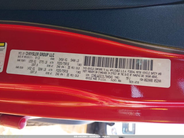 2013 Jeep Wrangler Unlimited Sport მანქანა იყიდება აუქციონზე, vin: 1C4BJWDG1DL704549, აუქციონის ნომერი: 44529561