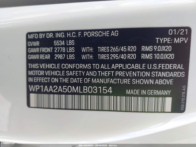 2021 PORSCHE MACAN WP1AA2A50MLB03154 Photo 8