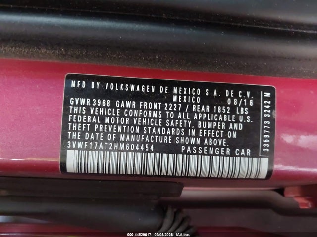 2017 VOLKSWAGEN BEETLE 3VWF17AT2HM604454 Photo 8